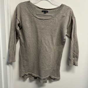 American Eagle beige mesh back Knit Scoop Neck Sweater